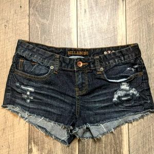 Billabong Juniors Size 1 Cut Off Denim Jean Shorts